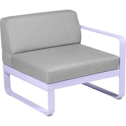 Fermob BELLEVIE Fauteuil Module rechts - D1 Marshmallow - 79 Flanelgrijs