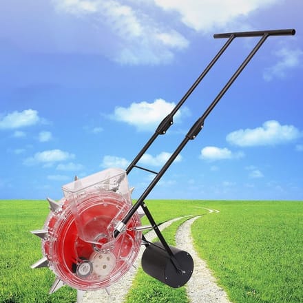 Tuin Zaaimachine - Handstrooier precisie - Efficiënt zaaien - Verstelbare plantafstand - 10 kg - Rood