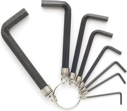 Toolland Inbussleutelset, 8 inbussleutels, van 1.5 mm tot 6 mm, op ring