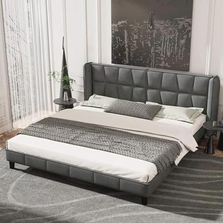 Gestoffeerd Tweepersoonsbed 180 x 200 cm met Lattenbodem en Hoofdeinde
