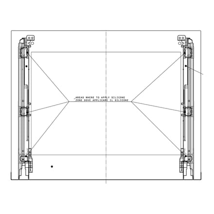 AEG voorste glas, zwart, 596x467mm 140225485741