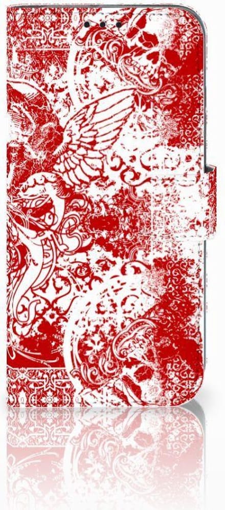 Telefoonhoesje met Naam Honor 10 Lite Angel Skull Rood