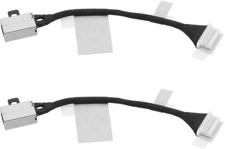 Allecto - DC Power Jack Socket Plug - Vervanging Kabel - 8,3 cm - Geschikt voor Dell Latitude 3520 - 2x Connector Kabel