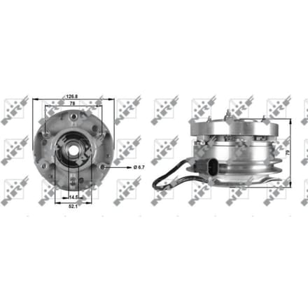 Koppeling, radiatorventilator NRF 49700