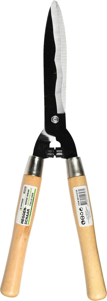 Benson Heggenschaar gegolfd - met handvat - hout - 50 cm - Snoeischaar