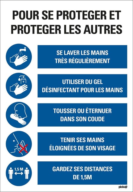 Pickup panneau Pour se proteger et proteger les autres -