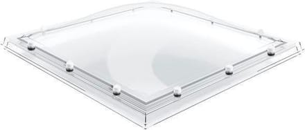 Lichtkoepel glashelder 100x100 cm dubbelwandig