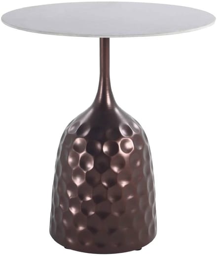 PTMD Bijzettafel Anna - 50x50x55 cm - Metaal - Brons