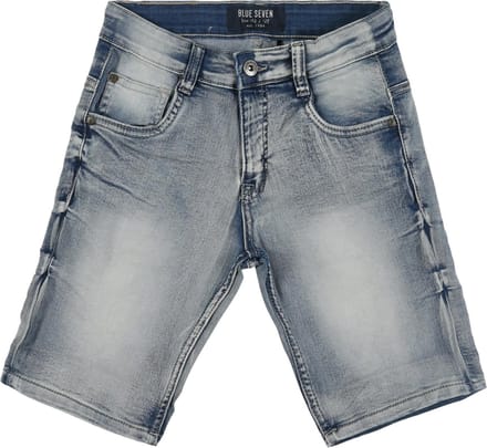 Blue Seven - Short jongens - Blauw Denim-140