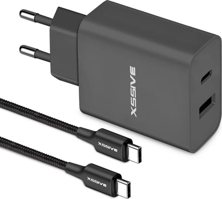Snellader - 1 Meter - Geschikt voor iPhone 15, 16 en Samsung Galaxy - USB-C Adapter met USB C naar USB C Kabel