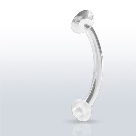 Piercing retainer gebogen staafje - LMPiercings