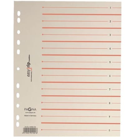 PAGNA Easy Rip scheidingsbladen, A4-formaat, gelinieerd, 100 stuks, rood