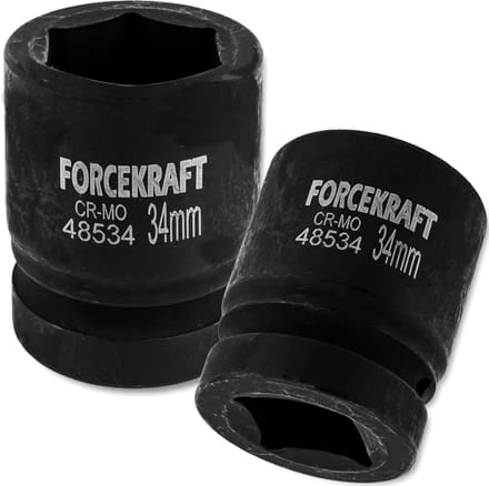 Forcekraft - Impact Socket 1" - 34mm - 6-kant