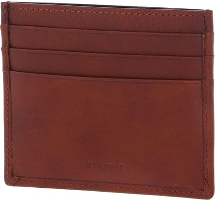 VALENTINO Leren Kaarthouder Five Credit Card Holder Cuoio Bruine