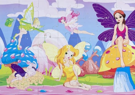 kinderpuzzel thema Feeën - legpuzzel - 35 puzzelstukjes | afmeting: 46 CM x 32 CM
