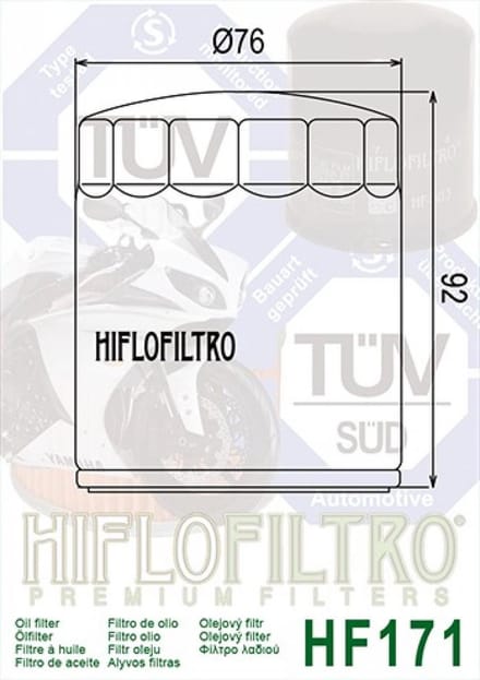 Oliefilter Hiflofiltro voor Motor Buell 1200 X1 Lighting 1994 tot 2002 Nieuw