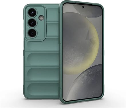 MobyDefend Hoesje - Geschikt voor Samsung Galaxy S25 Plus (S25+) - TPU Gripcase - Groen