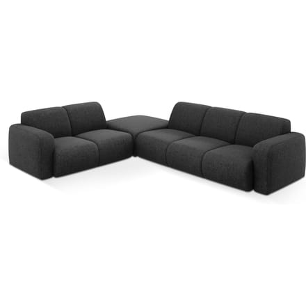 Hoekbank Lola links chenille met hocker | Windsor & Co