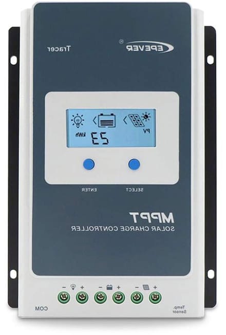 MPPT Solar Charge Controller - Zonnepaneel Regelaar - Energie Beheer - Automatische Instellingen - 20A - Grijs