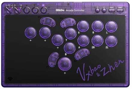 8BitDo Arcade Purple NSW/PC - Draadloos - Bluetooth - 2.4GHz - Compatibel met Nintendo Switch en PC