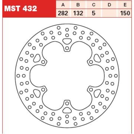 Remschijf TRW MST432, 1 Stuk