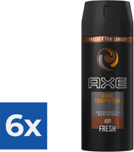 Axe - Deodorant - Spray - Dark Temptation - 48h - 150ml x 6