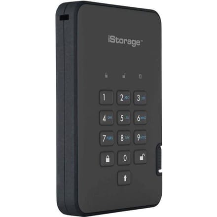 iStorage diskAshur 2 - externe harde schijf - 2000 GB - Cijfercode - Zwart