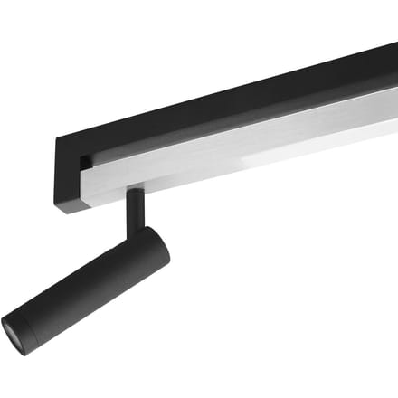 Brilliant LED plafondspot Pulse, zwart, 100 cm, metaal