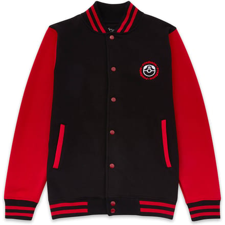 Pokémon Kanto Legendary Embroidered Unisex Varsity Jas - Zwart - M