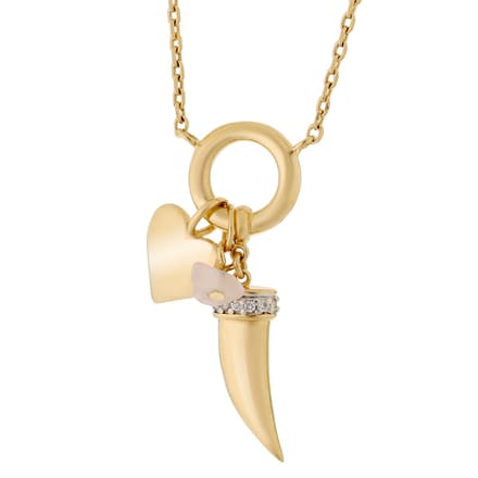 Orphelia PK-009 - Ketting Elements - Verguld metaal / Zirkonia - 42 cm