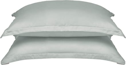 Coco & Cici - TENCEL - Sateen Kussensloop Grijs Groen - Pre-order: 1 kussensloop 60x70 (leverbaar 15 september)