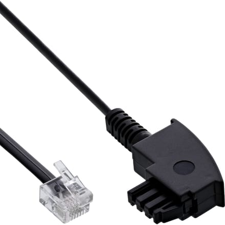 InLine® TAE-F-kabel voor DSL-splitter, TAE-F naar Western 6/2 DEC, 6 m