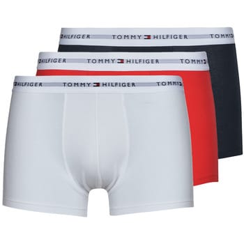 Tommy Hilfiger 3-pack Logo Trunks Desert Sky/white/primary Red Größe: S | Unterhosen Outlet | Herren | Rot