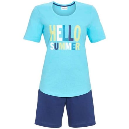 Ringella Turquoise shortama zomer katoen Blauw vrouw 36