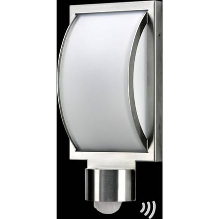Albert Leuchten Roestvrijstalen buitenwandlamp Curvo met sensor