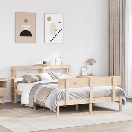vidaXL - Bedframe - zonder - matras - massief - grenenhout - 140x200 - cm