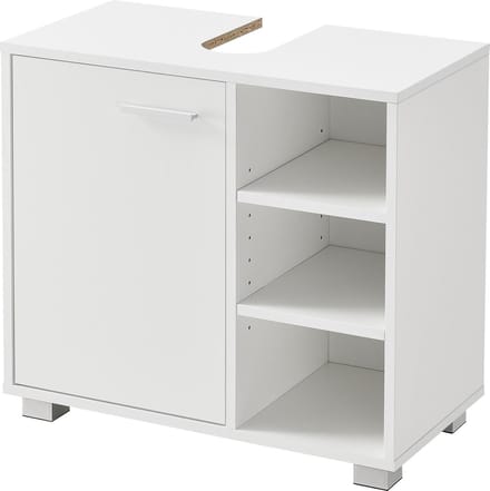 Wastafelonderkast badkamermeubel 55,6x60x31 cm wit