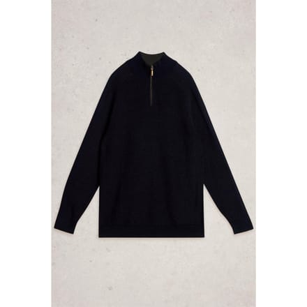 White Stuff Pentire Half Zip Dark Navy Größe: S | Pullover Outlet | Herren | Blau