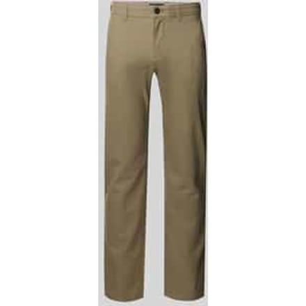 Slim fit stoffen broek met achterzakken