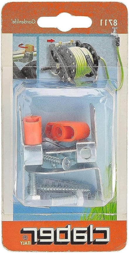 Slangenhouder - Slangopslag - Tuinonderhoud - Robuuste constructie - 16 cm - Zilver zwart