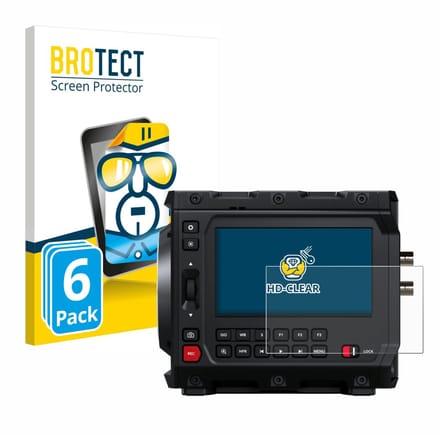 BROTECT - Screenprotector voor Blackmagic Design Pyxis 6K 4" - Folie Beschermfolie transparant 6 Stuks