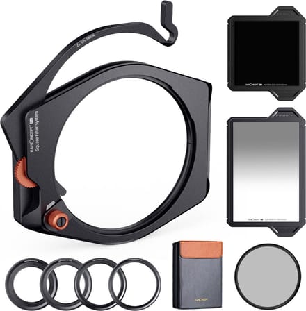 K&F Concept Filtrerkit 95mm CPL Filter + 100x100mm ND1000 Filter + Filterhouder + 4x Filter Adapterring 67/72/77/82mm
