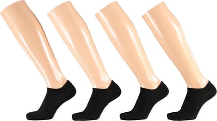 Apollo - Sneakersokken Elastaan/Bio-katoen - 4-pack - No show - Meerdere kleuren - 43-46