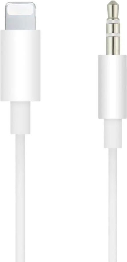 Audio AUX Kabel naar Lightning USB - 3.5mm Hoofdtelefoon Muziek Aansluiting - Audio jack - Autokabel - Wit