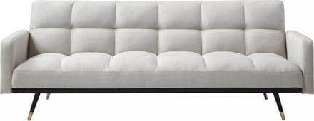 Vente-unique Driezitsslaapbank van beige stof ROREMA