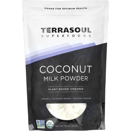 Terrasoul Superfoods, Kokosmelkpoeder, 16 oz (454 gr)