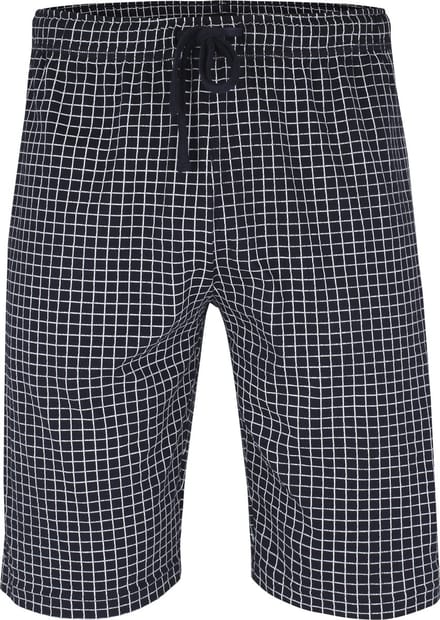 Ceceba heren pyjamabroek kort - donkerblauw met wit geruit