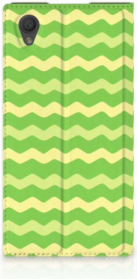 Sony Xperia L1 Hoesje met Magneet Waves Green