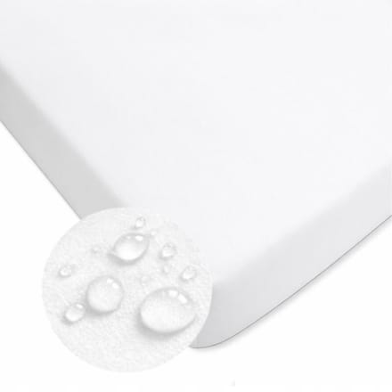 Dartomik - Waterdicht Frotte Laken - 120x60 cm - Wit - Oeko-Tex