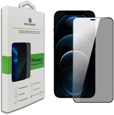 Solidenz Privacy Screenprotector - Geschikt voor Apple iPhone 12 / 12 Pro
